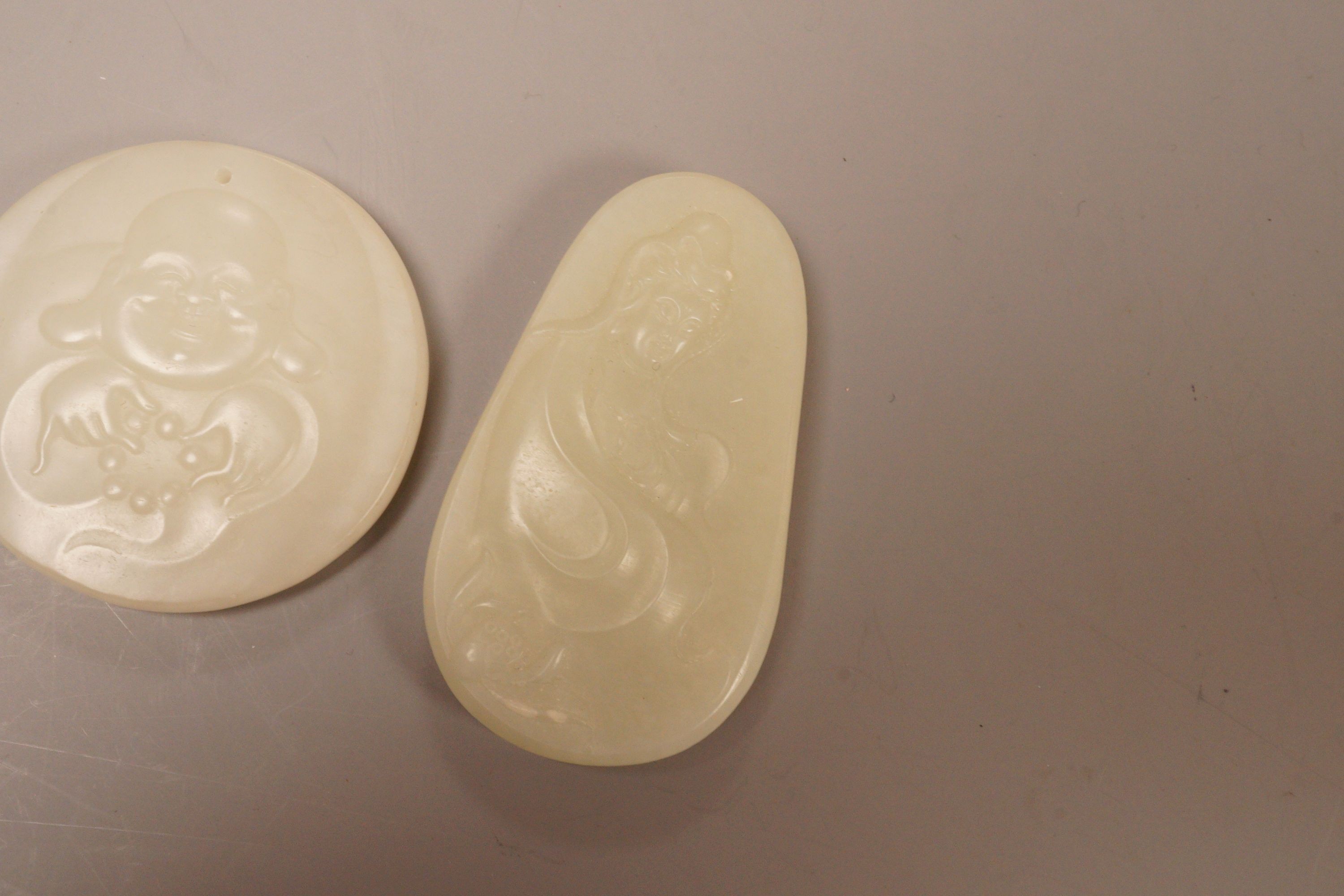 Two Chinese jade plaques